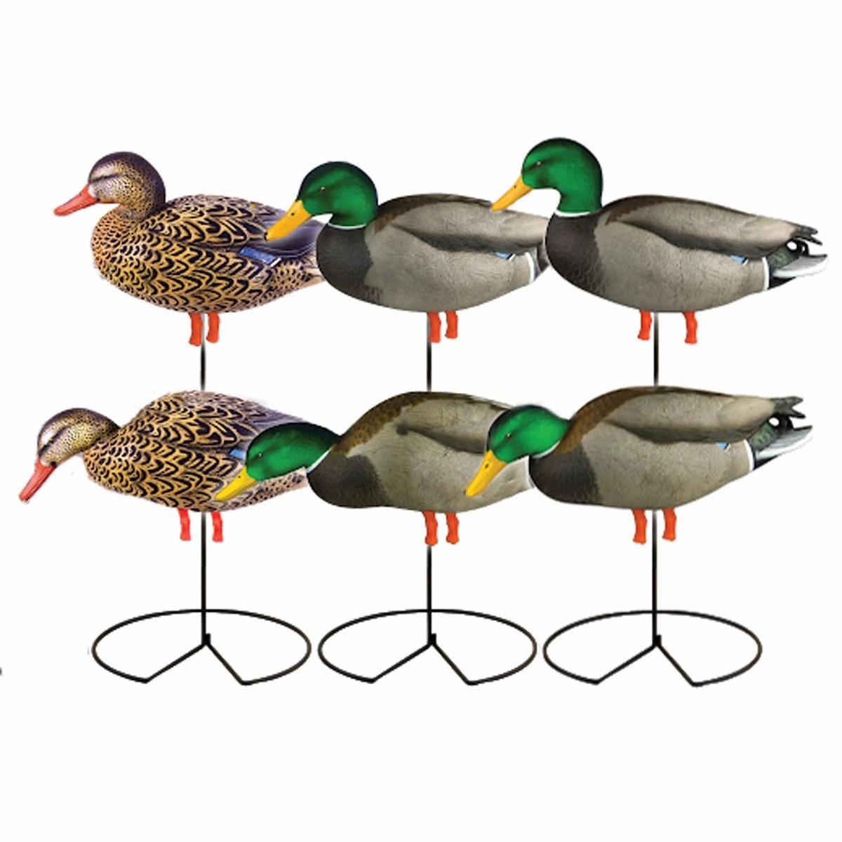 Greenhead Gear Pro-Grade Full Body Harvester Mallard Decoys With Flocked Drake Heads 6-Pack Decoys