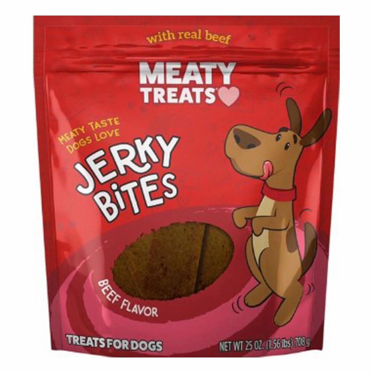 Meaty Treats Jerky Bites Beef Dog Treats Dog Training & Suoolies