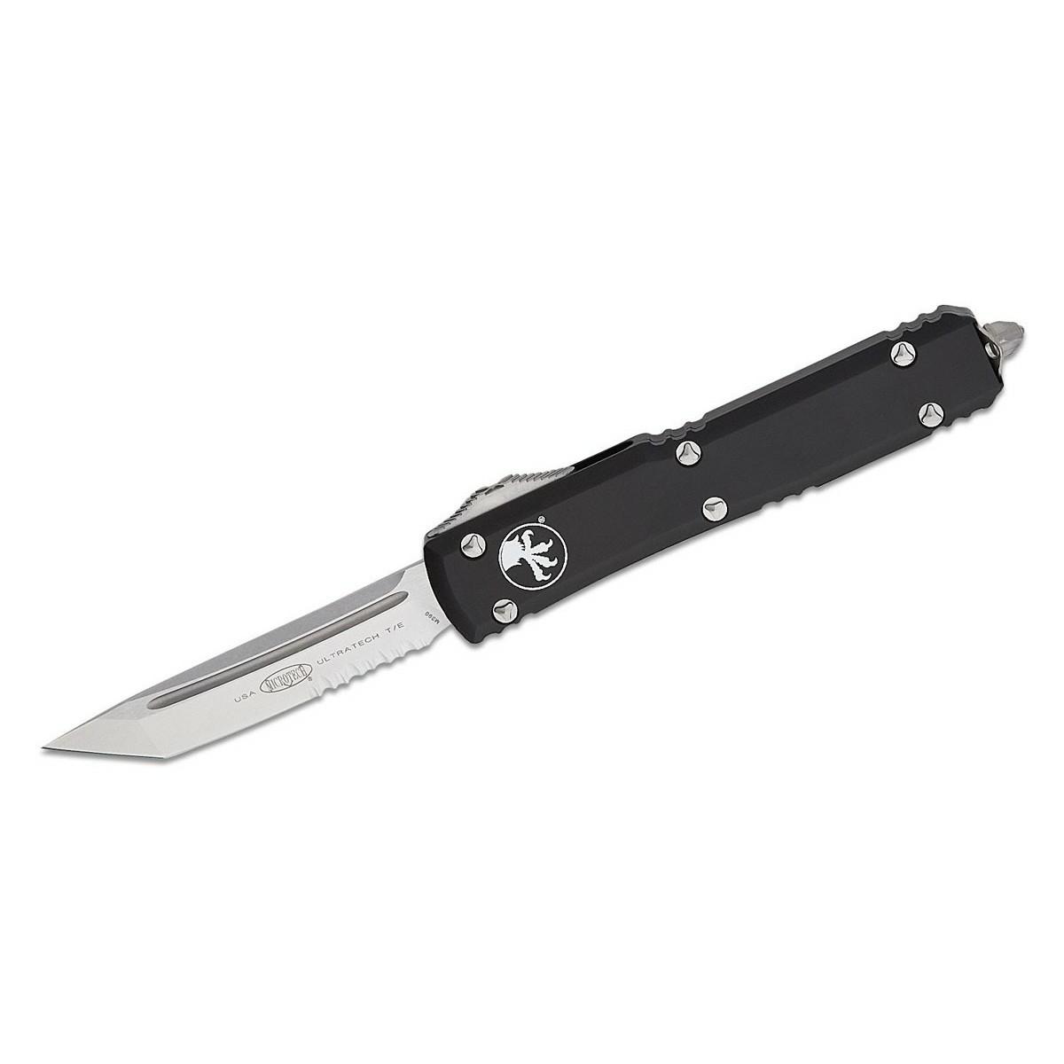 Microtech 123-11 Ultratech T/E Stonewash Black Automatic Knife Automatic Knives