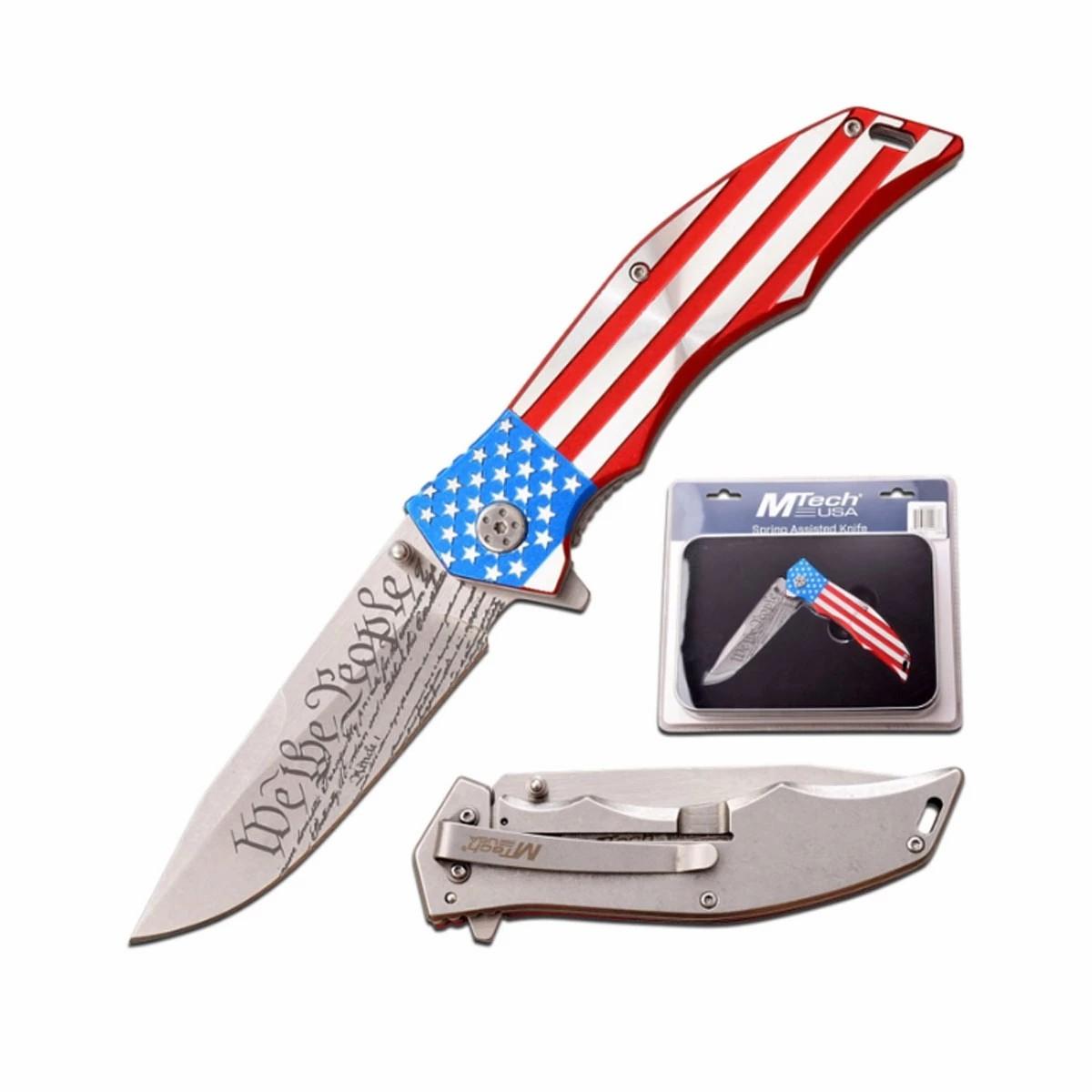 Mtech We The People Clamshell Pocket Knife Hunting