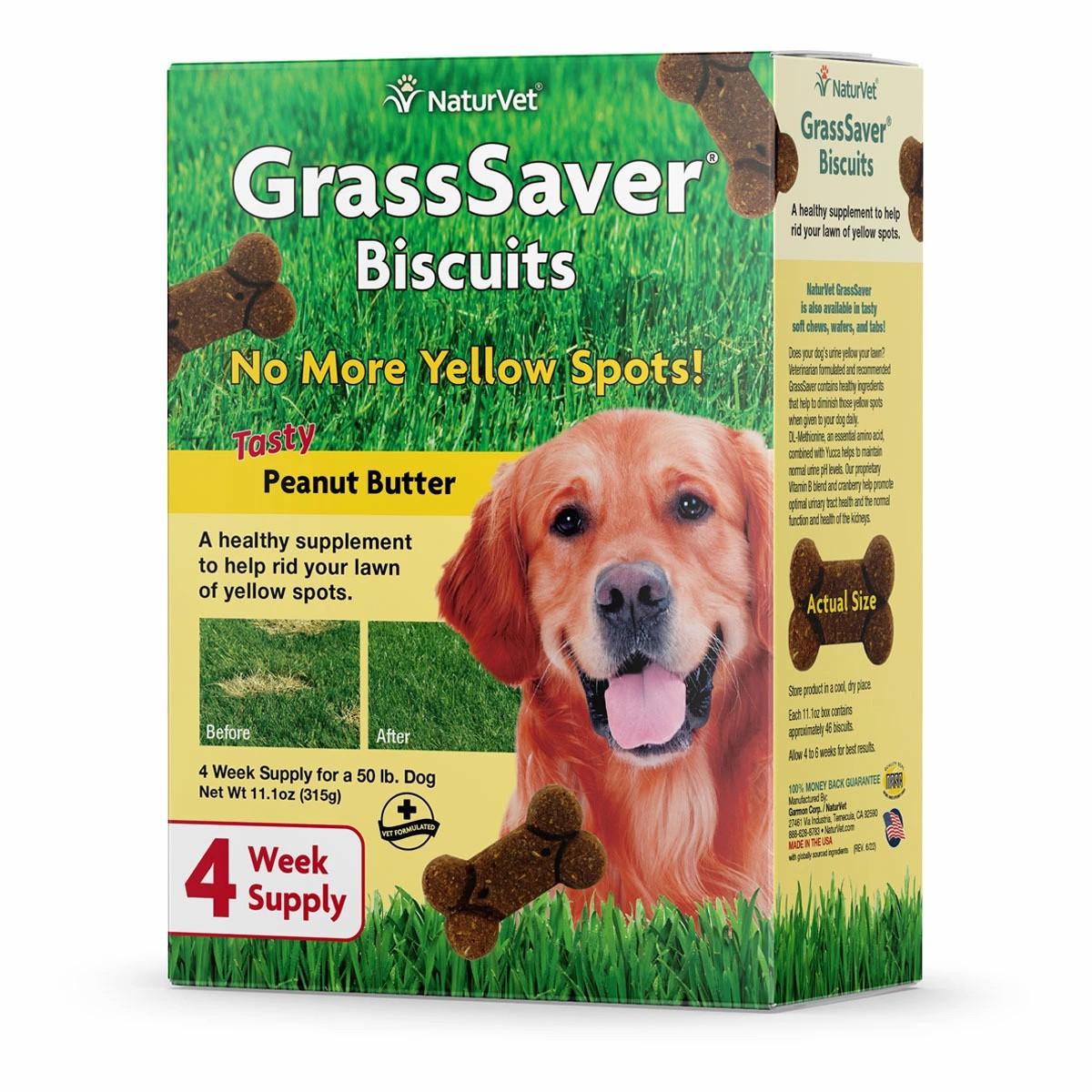 Naturvet Grasssaver Peanut Butter Flavored Biscuits Dog Training & Suoolies