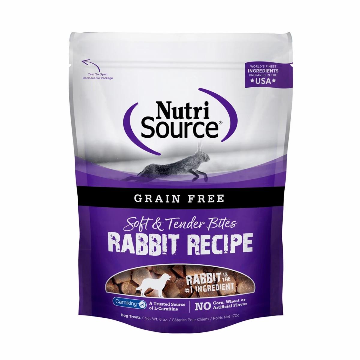 Nutrisource Grain Free Rabbit Bites Dog Treats Dog Training & Suoolies