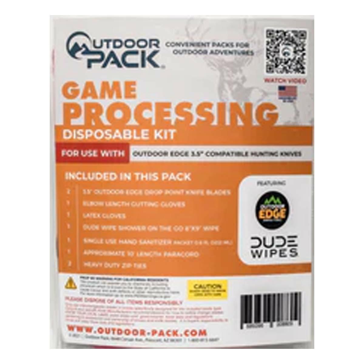 Outdoor Pack Disposable Game Processing Kit 3.5″ Multipack Without Game Bags Accessories