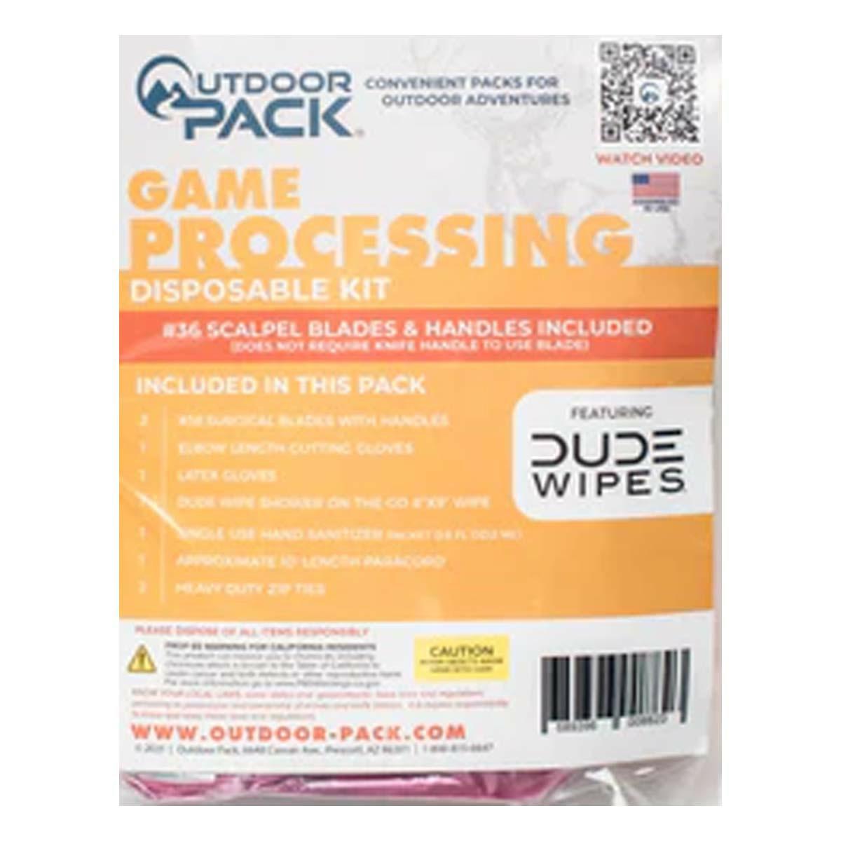 Outdoor Pack Disposable Game Processing Kit #36 Blade Type Without Game Bags Accessories