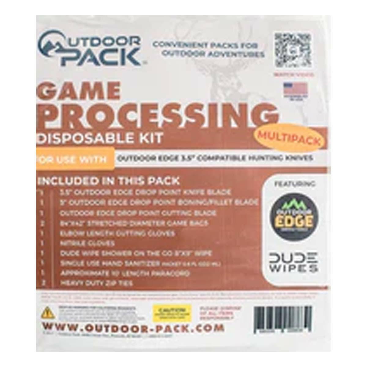 Outdoor Pack Game Processing Kit 3.5″ Multipack Type With Game Bags Accessories