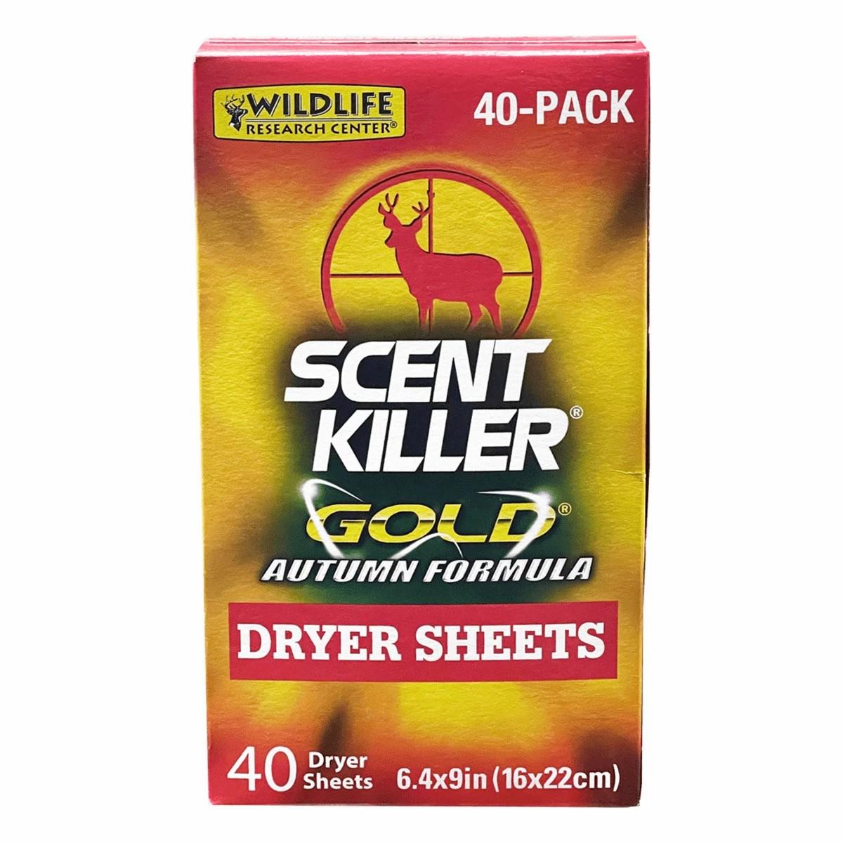 Scent Killer Gold Autumn Formula Dryer Sheets Hunting