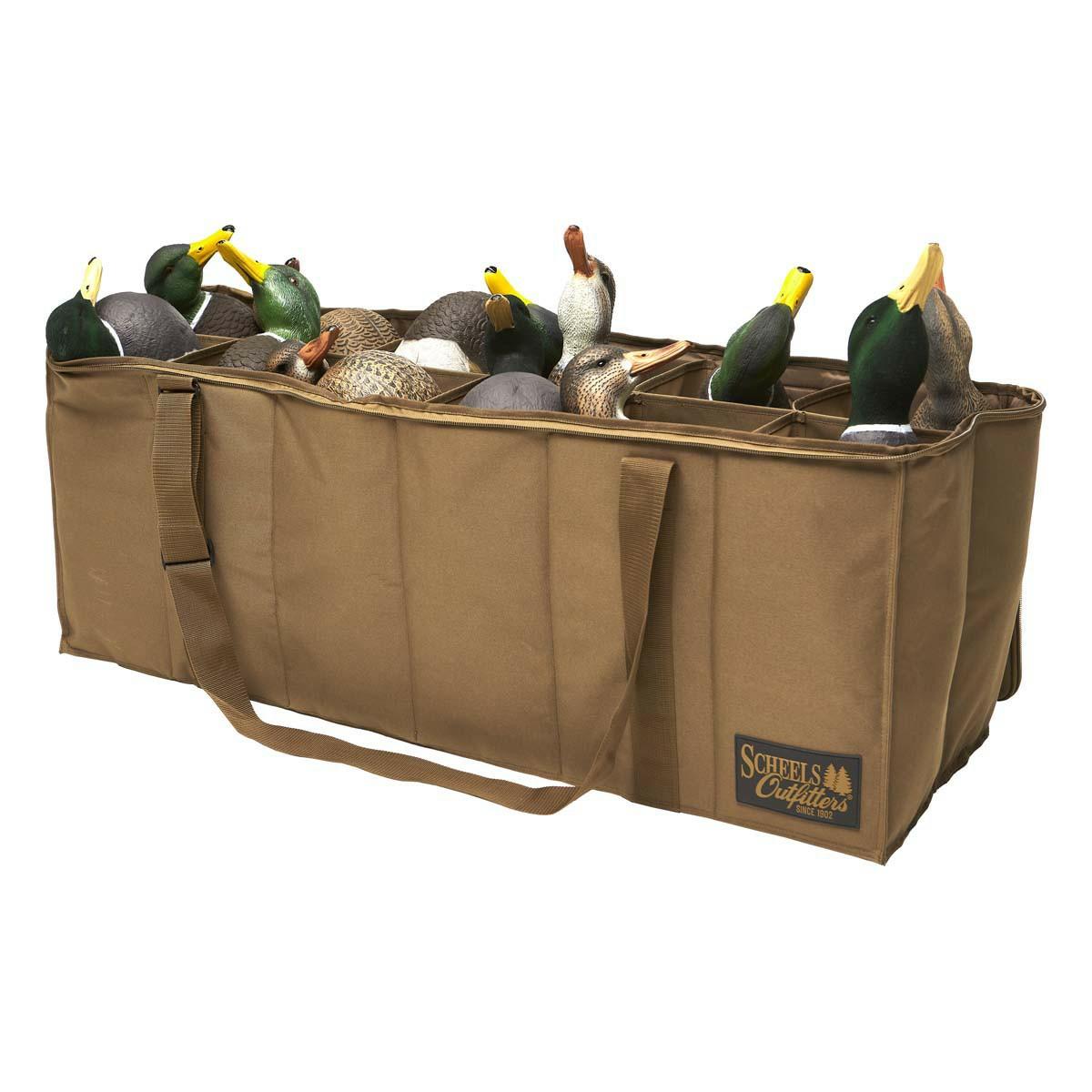 Scheels Outfitters 12 Slot Full Body Duck Zip-Top Deluxe Decoy Bag Decoy Bags