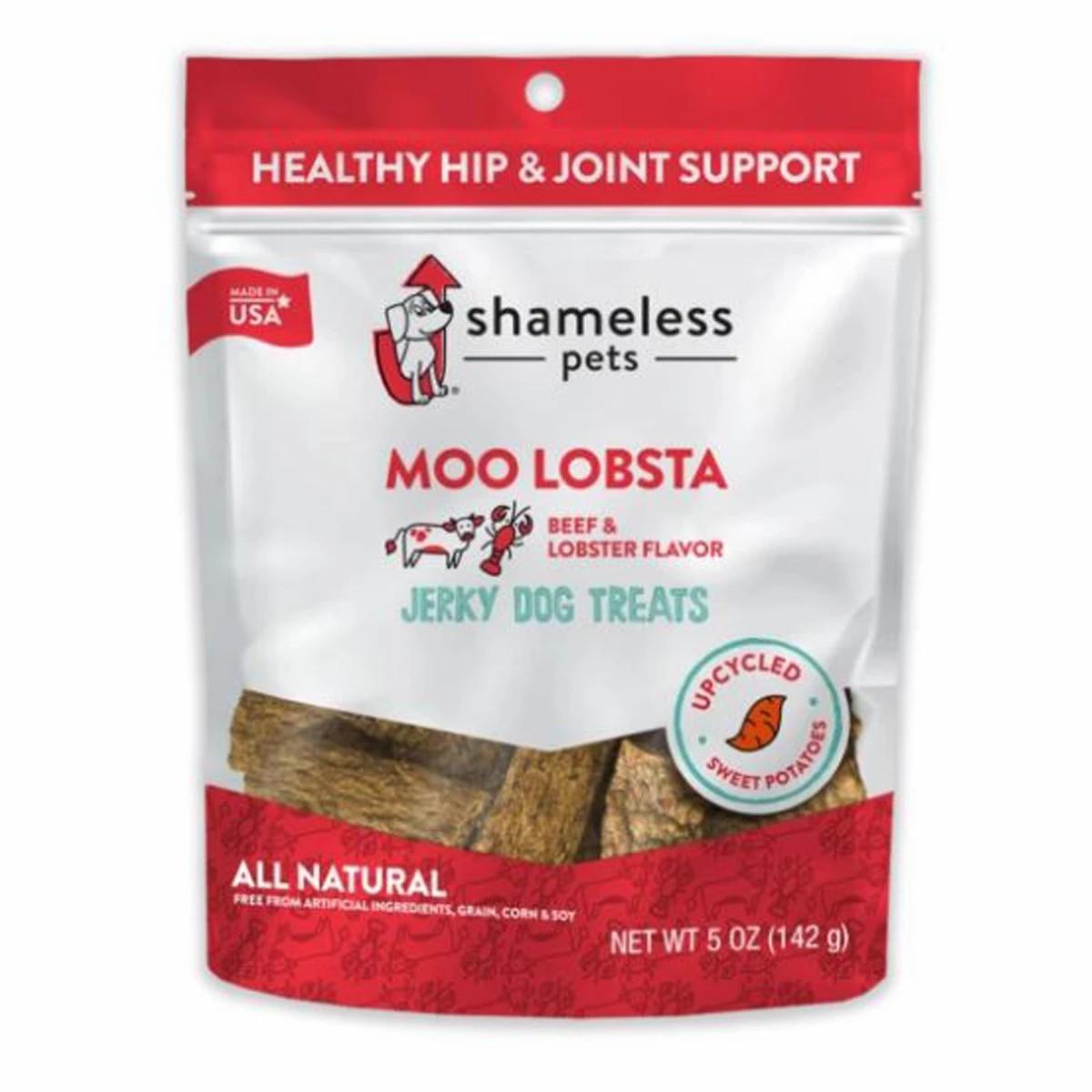 Shameless Pets Moo Lobsta Jerky Dog Treats Dog Training & Suoolies