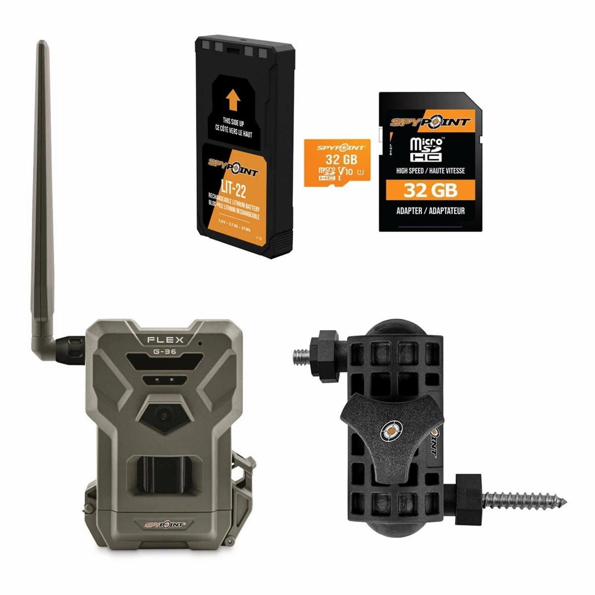 Spypoint Flex G-36 Cellular Trail Camera Bundle Cellular Trail Cameras