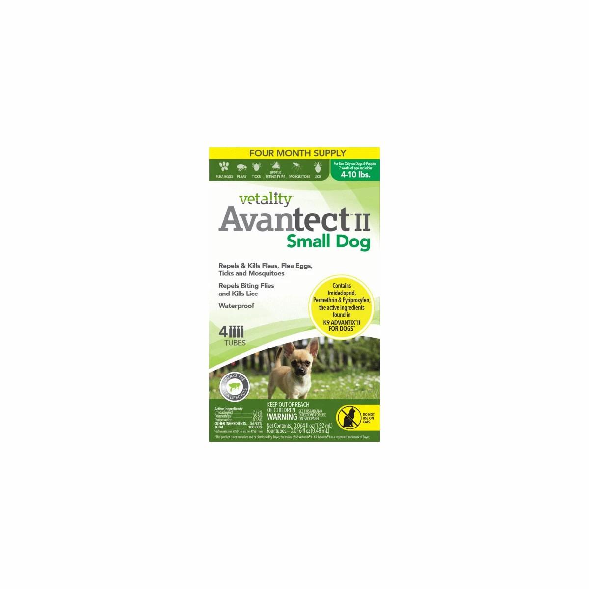 Vetality Avantect Ii Small Dog Topical Flea And Tick Protection Dog Training & Suoolies