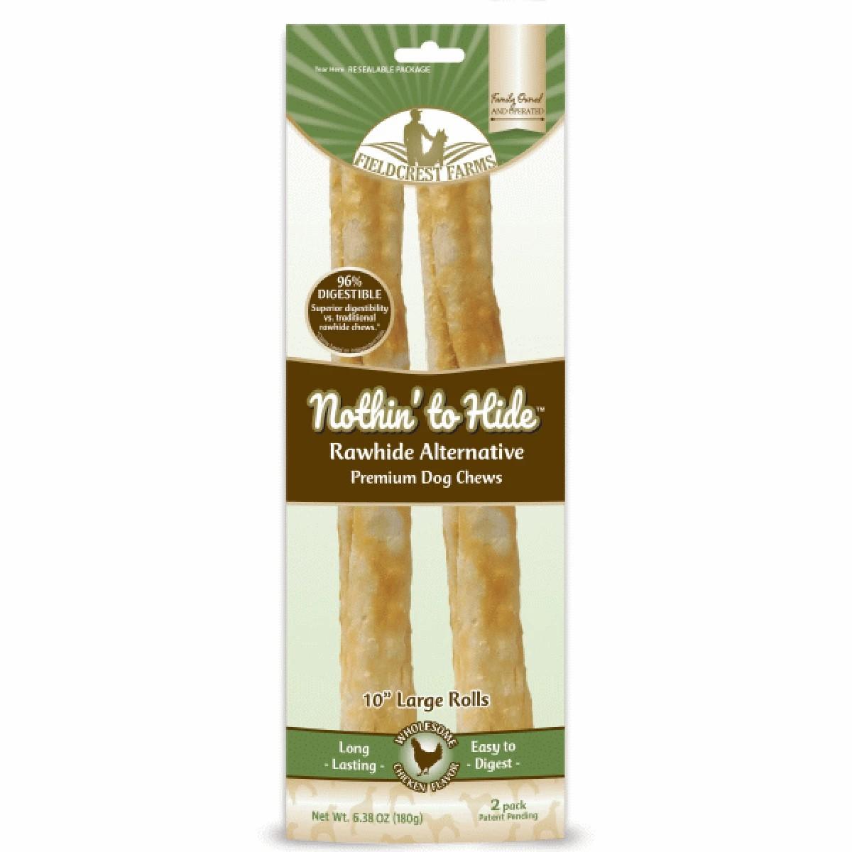 Nothin’ To Hide Chicken Roll Rawhide Alternative Dog Chew Dog Training & Suoolies